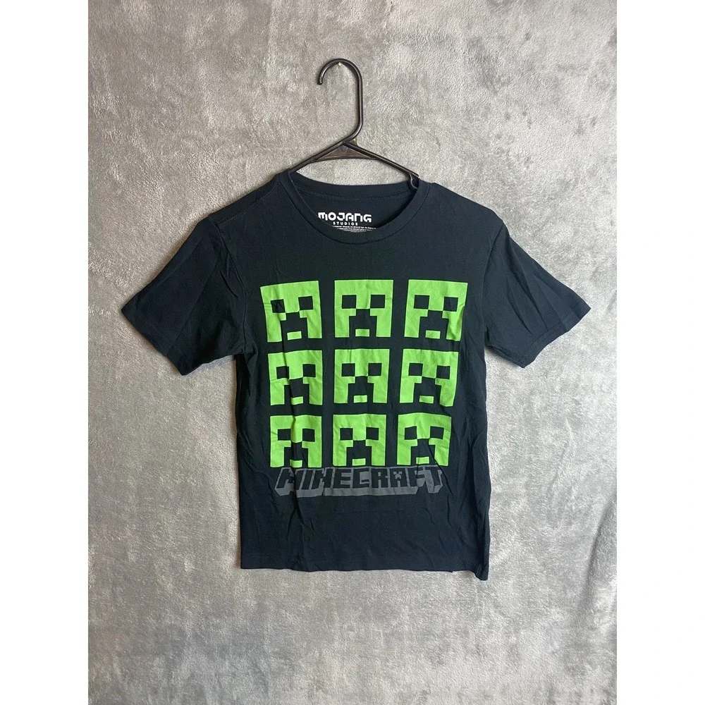 Mojang Studios Youth Large Minecraft Creeper Black T-Shirt